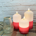 3d real flame pillar wax christmas led candle